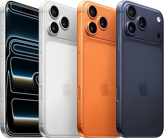 Apple iPhone 17 Pro Max 256 Go : Écran 6,9 Pouces, Puce A19 Pro, Autonomie Record sur iPhone, Système caméra Pro Fusion, Caméra Avant Center Stage